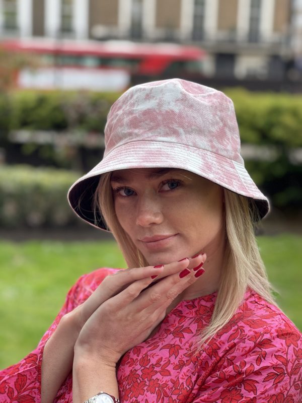Reversible Pink Tie Dye Bucket Hat Holly