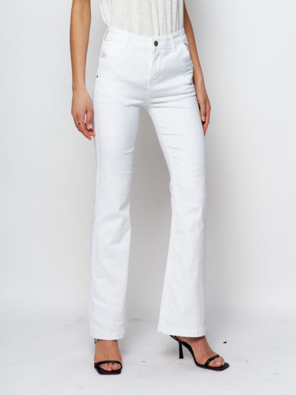 Anna high-rise wide-leg jeans in white