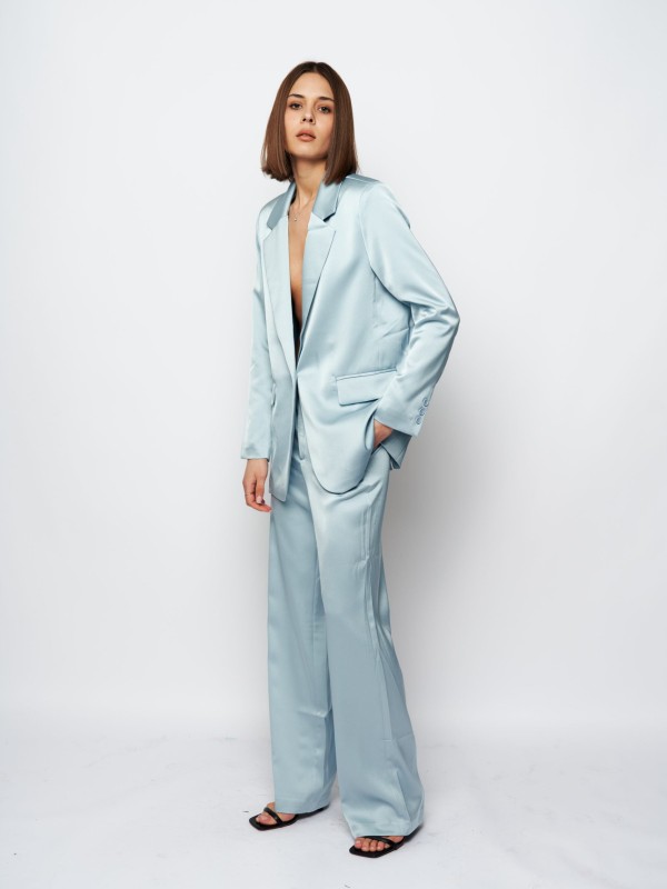 Sienna Jay -Satin blazer in blue