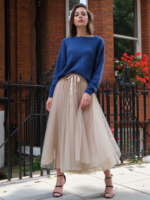 Charlotte-Tulle Skirt In Beige