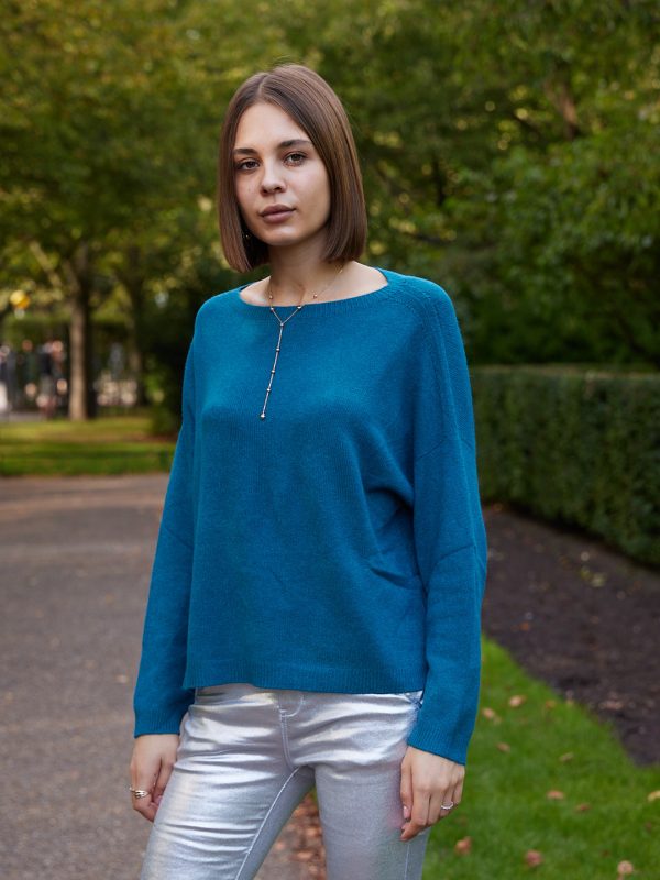 Chelsea - Viscose Blend Sweater In Teal