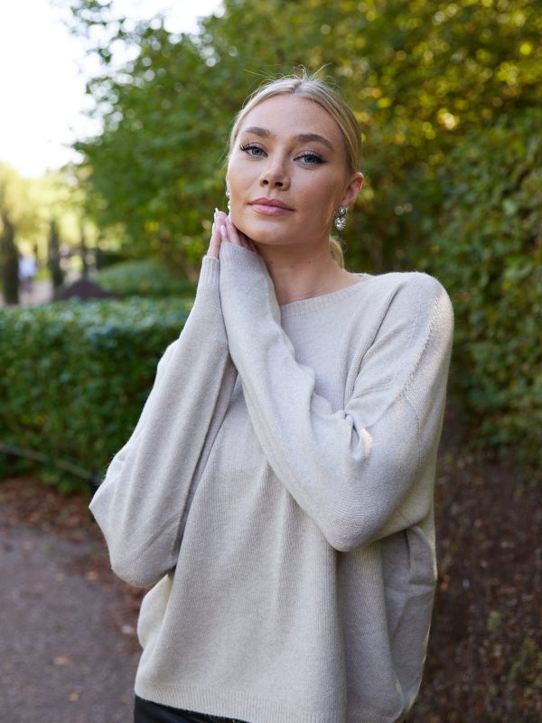 Chelsea - Viscose Blend Sweater In cream