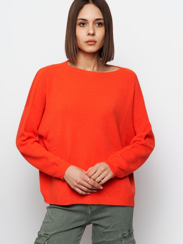 Chelsea - Viscose Blend Sweater In Orange