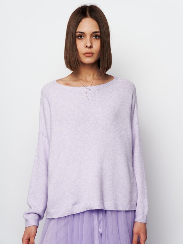 Chelsea - Viscose Blend Sweater In Lilac