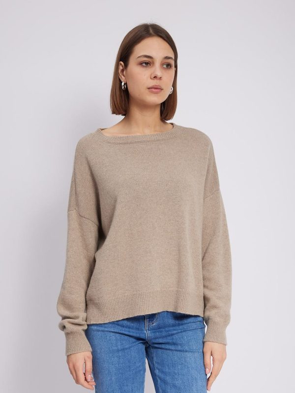 Kaitlyn - Cashmere Blend Sweater In Oatmeal