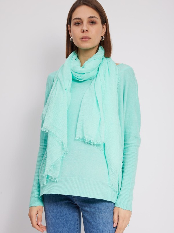 Sofia-viscose scarf in aqua