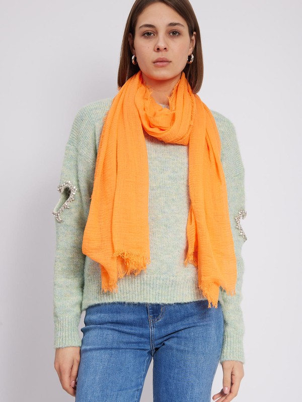Sofia-viscose scarf in orange