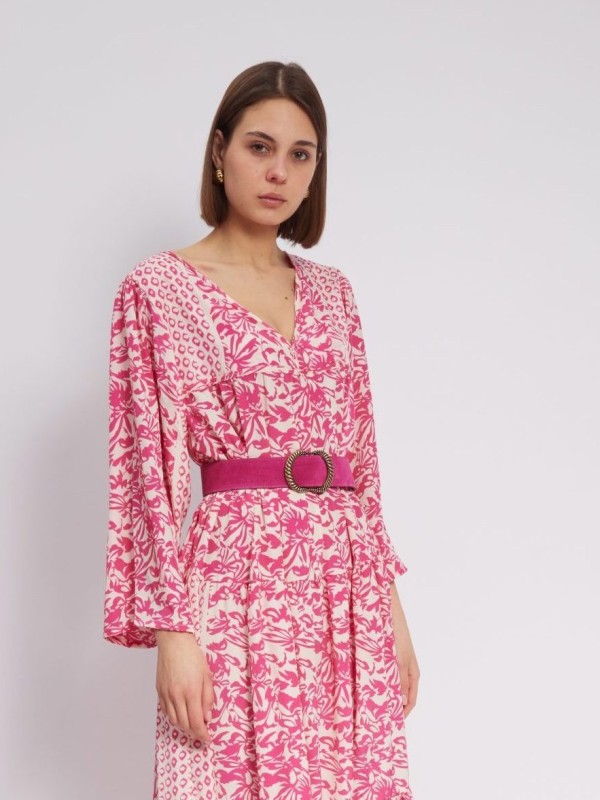 Lina - Leather belt in pink