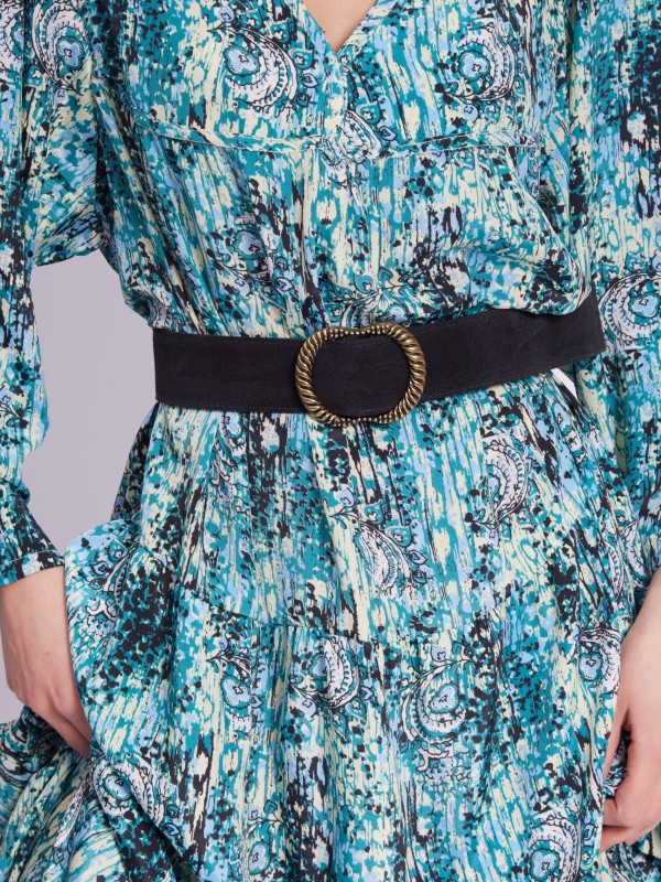 Lina - Leather belt in black