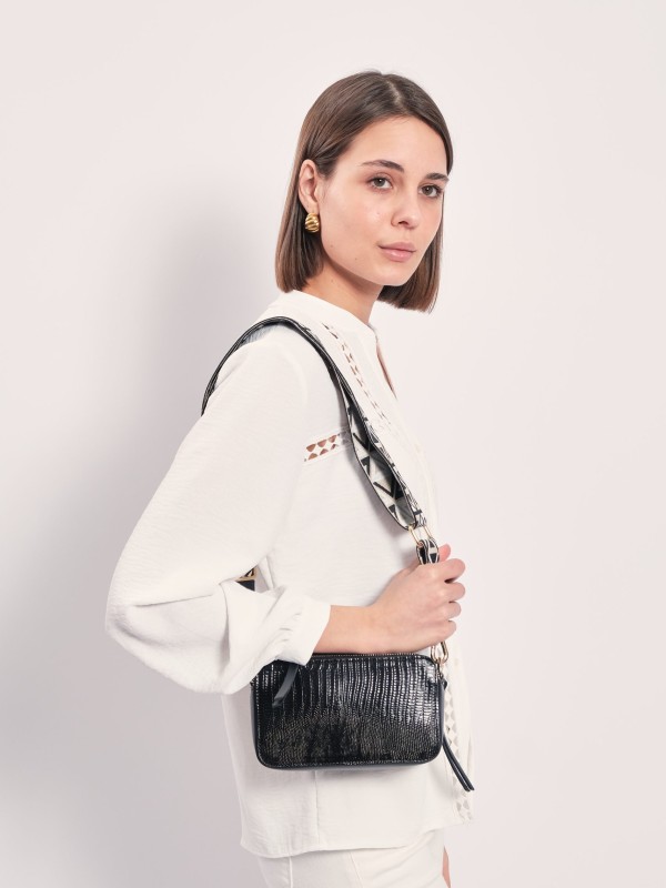 Cally- leather bag in black