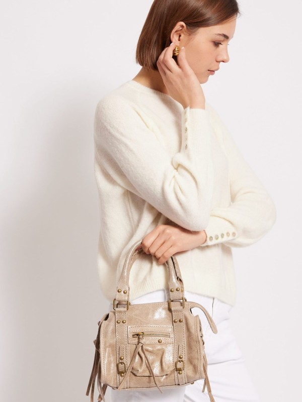 Casandra - leather bag in beige