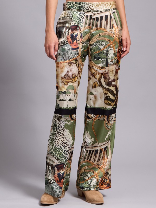 Tatum - Satin Tapered Pants wild in khaki