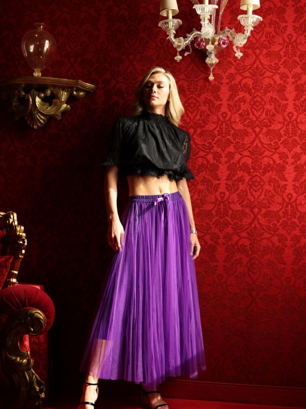 Charlotte- Tulle Skirt In Purple
