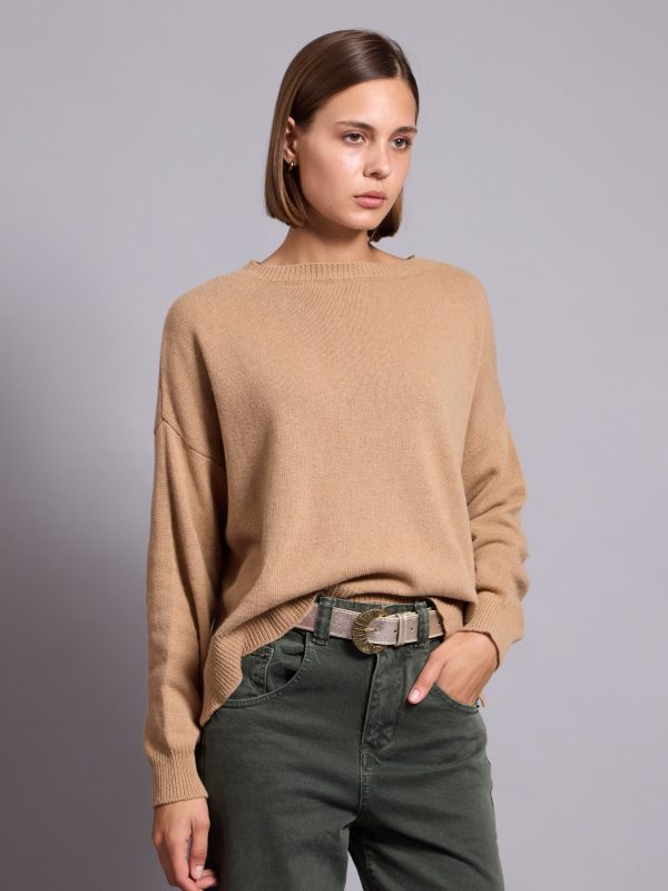 Kaitlyn - Cashmere Blend Sweater In camel