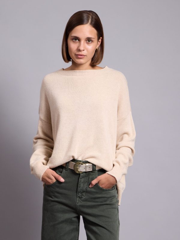Kaitlyn - Cashmere Blend Sweater In beige