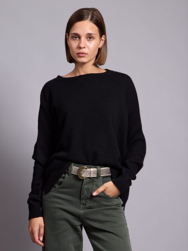 Kaitlyn - Cashmere Blend Sweater In Black
