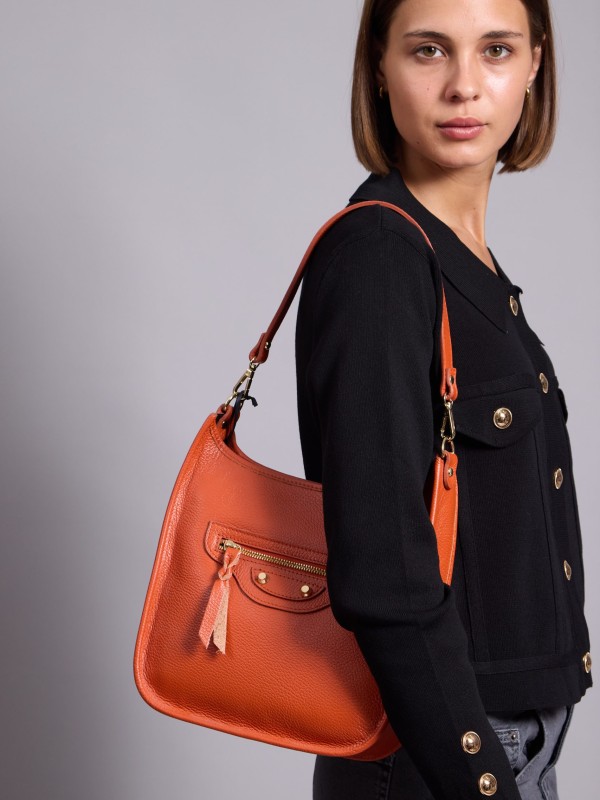 Molly - leather bag in orange