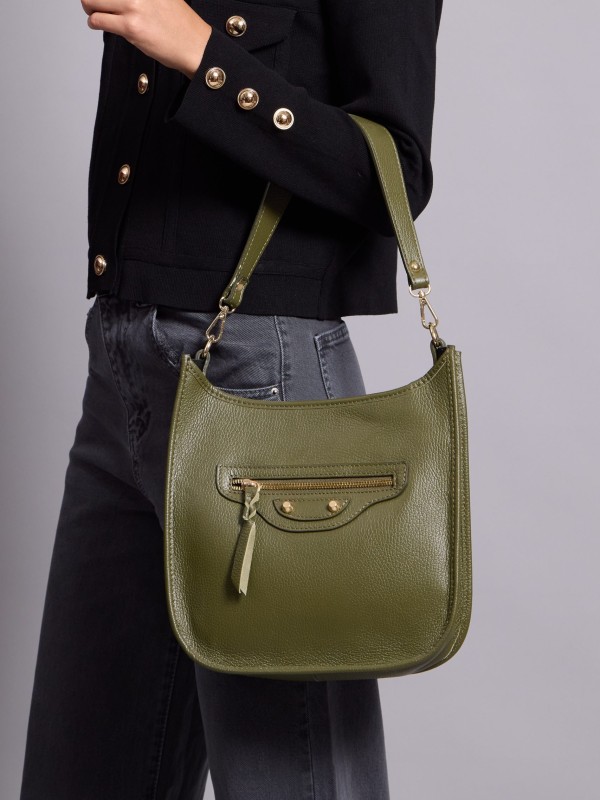 Molly - leather bag in khaki