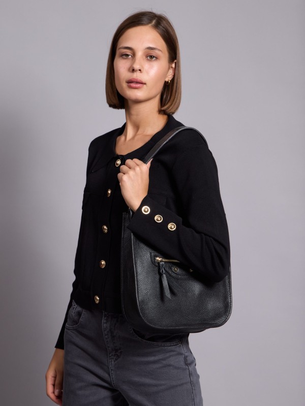 Molly - leather bag in black