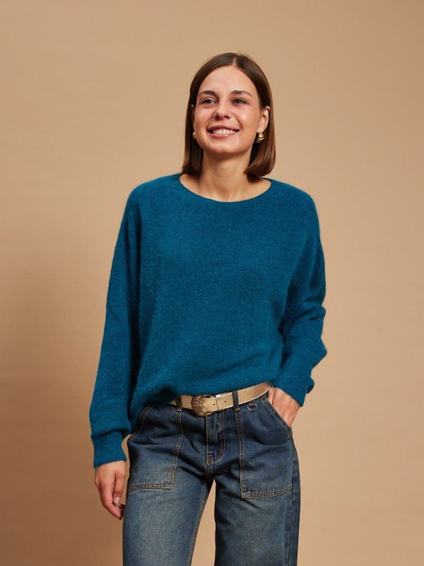 Sadie - Alpaca blend Sweater In teal