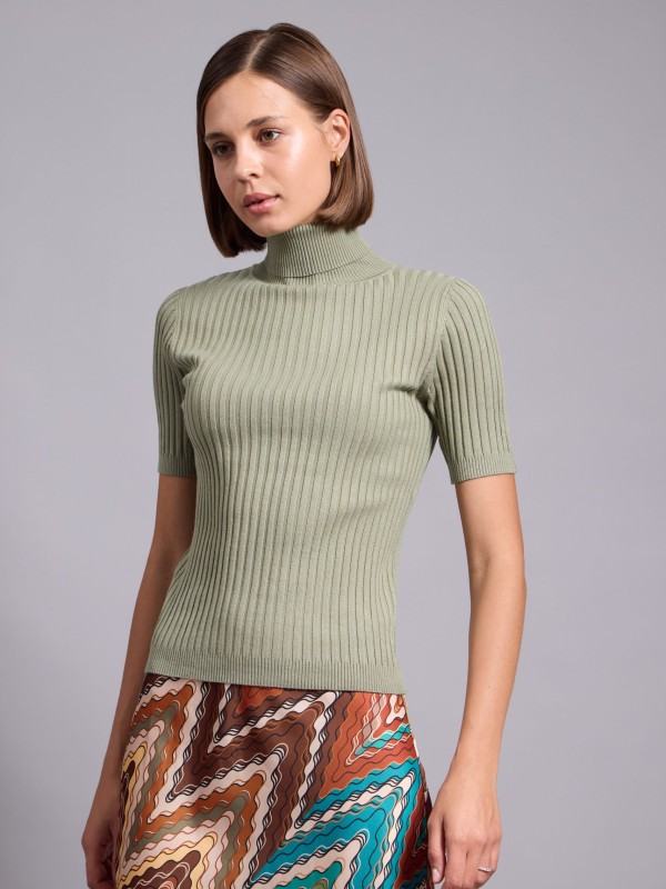 Irina - Turtleneck Sweater in khaki