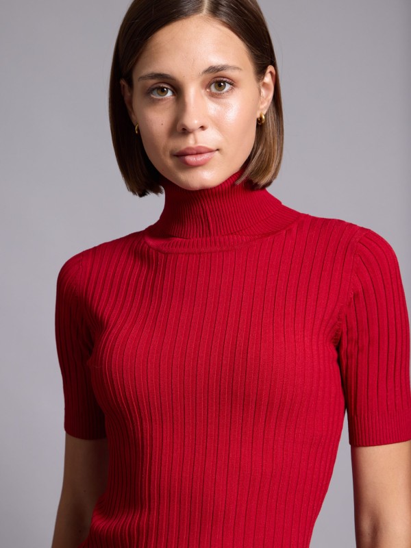 Irina - Turtleneck Sweater in red
