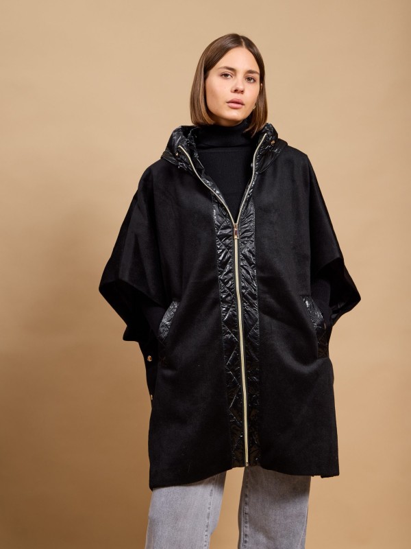 Andrea  - Hooded Coat In Black