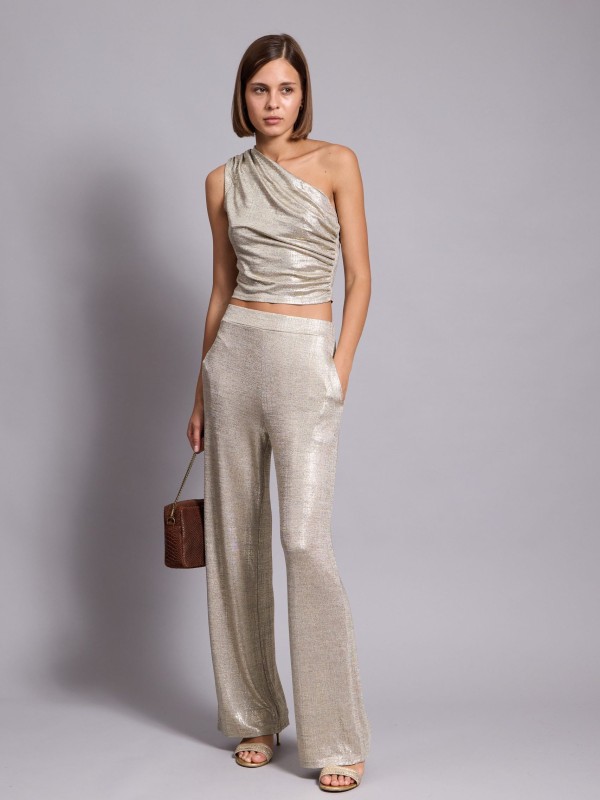 JOLLY - Wide Leg Pants In Gold
