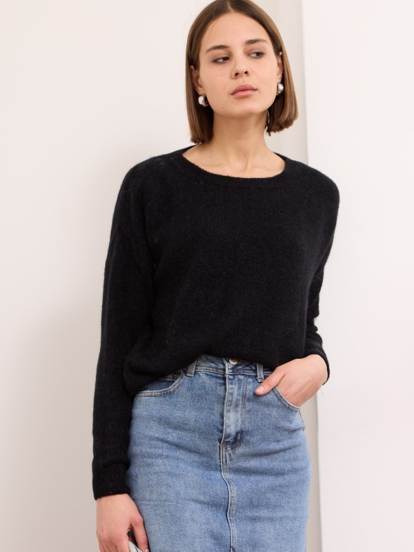 Annie - Wool-blend Sweater In black