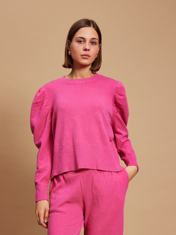 Luna -viscose-blend Sweater In pink