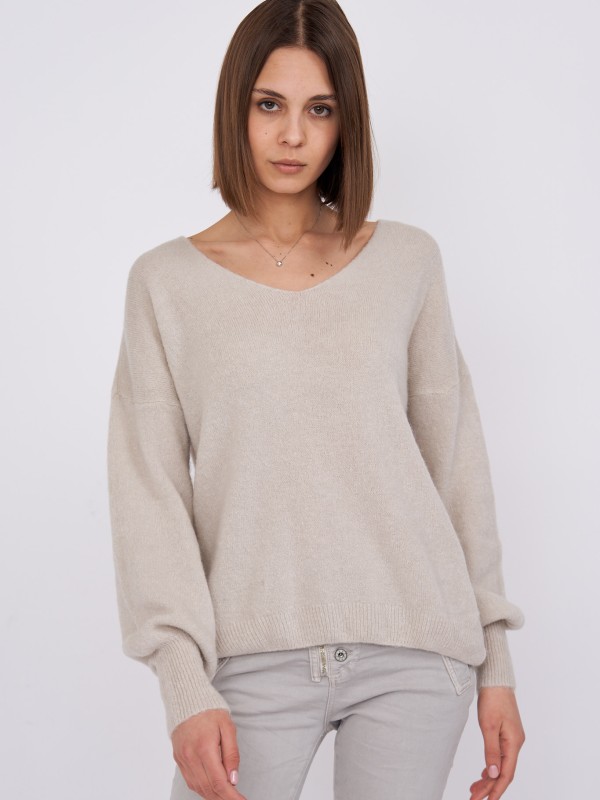 Anissa- Alpaca blend Sweater In Beige