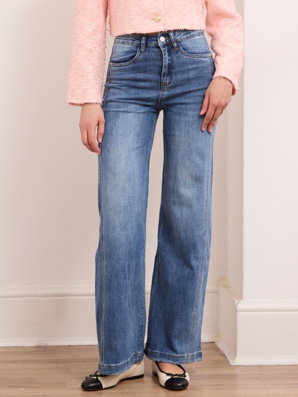 Mary-Flair high rise wide leg jeans