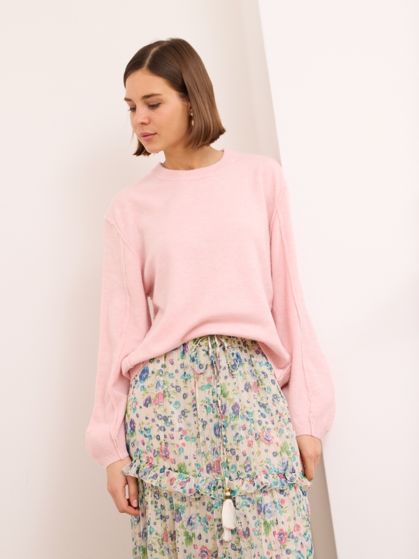 Rosalie - Wool-blend Sweater In Pink