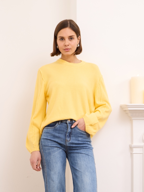 Rosalie - Wool-blend Sweater In Yellow
