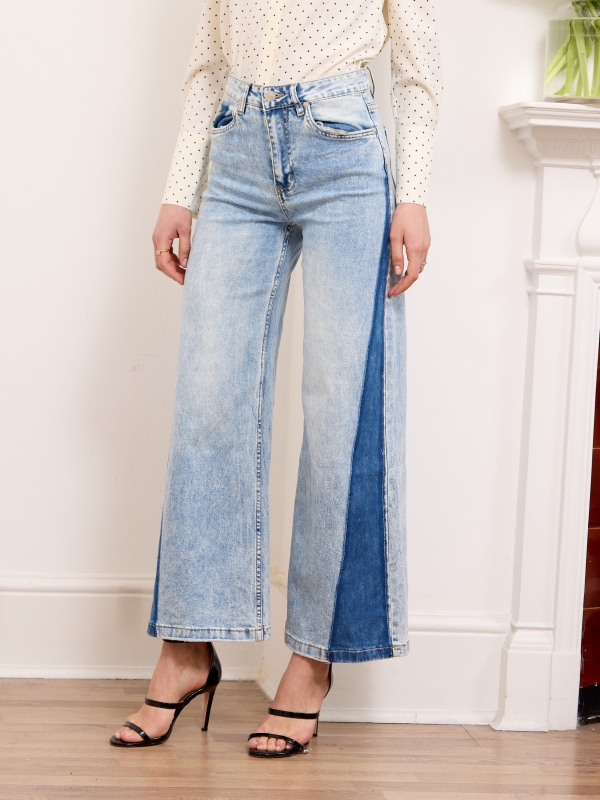 Morgan -Flair high rise wide leg jeans