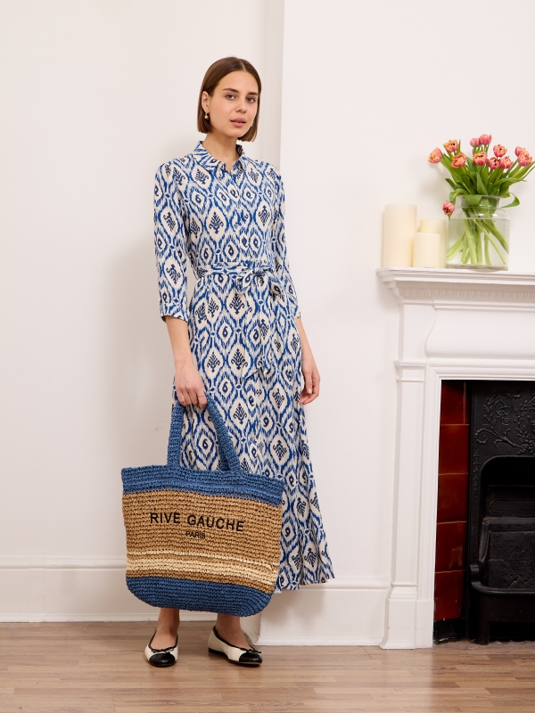 Daphne -Shirt Dress Labyrinth In Blue