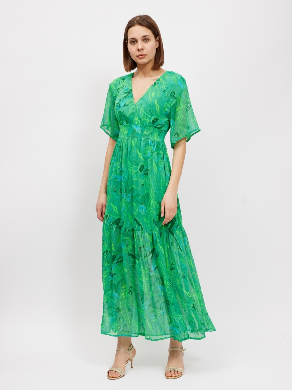 Skylar- printed crepe maxi dress Maxi Dress in green