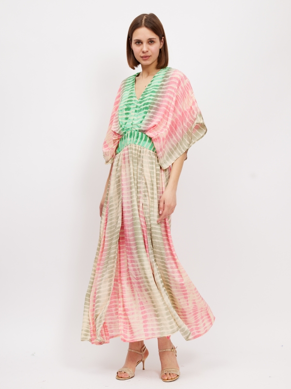 Emillie - Printed Maxi Dress Zebra in pink
