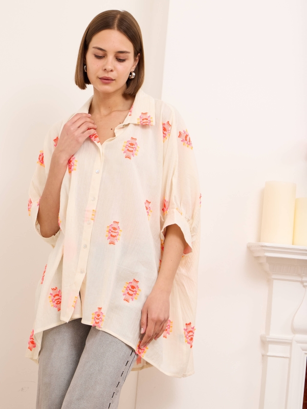 Malini - Aztec Shirt in cream