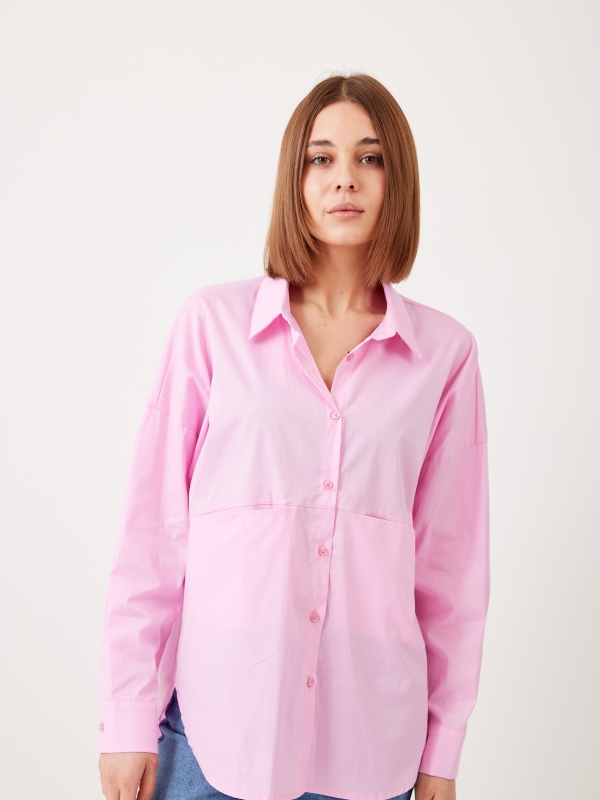 Emma - Cotton Shirt In Pink