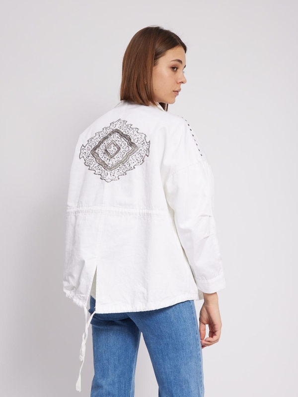 Murphy - Cotton-Twill jacket in White