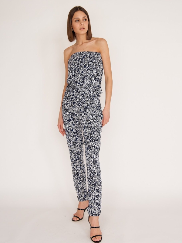 Clara Bandeau Jumpsuit aztec in navy
