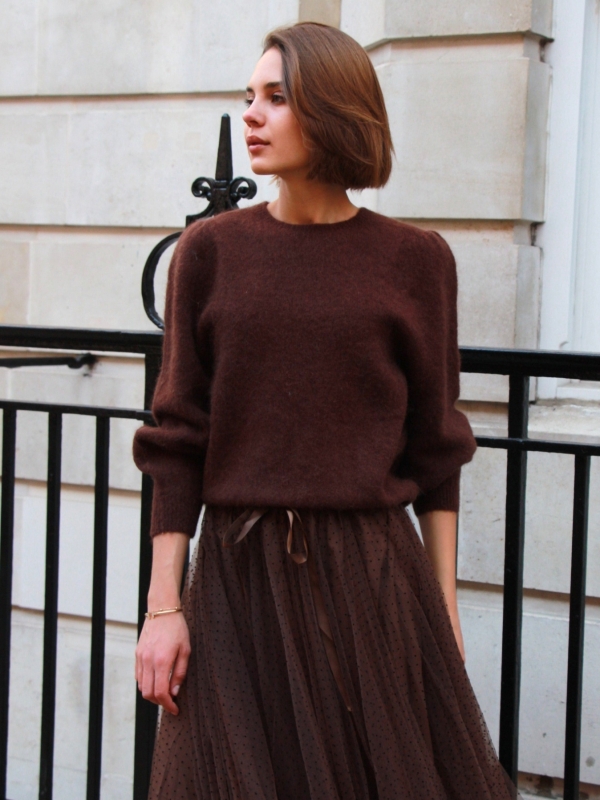 Isabelle - Wool-blend Sweater In Brown