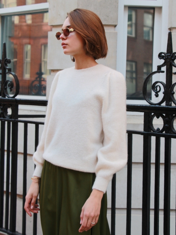 Isabelle - Wool-blend Sweater In Cream