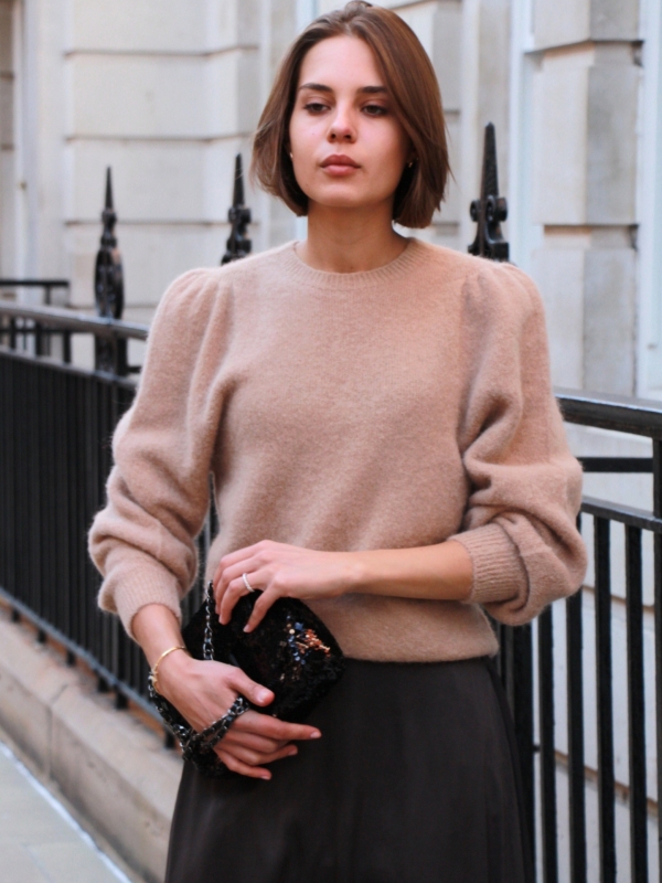 Isabelle - Wool-blend Sweater In Taupe