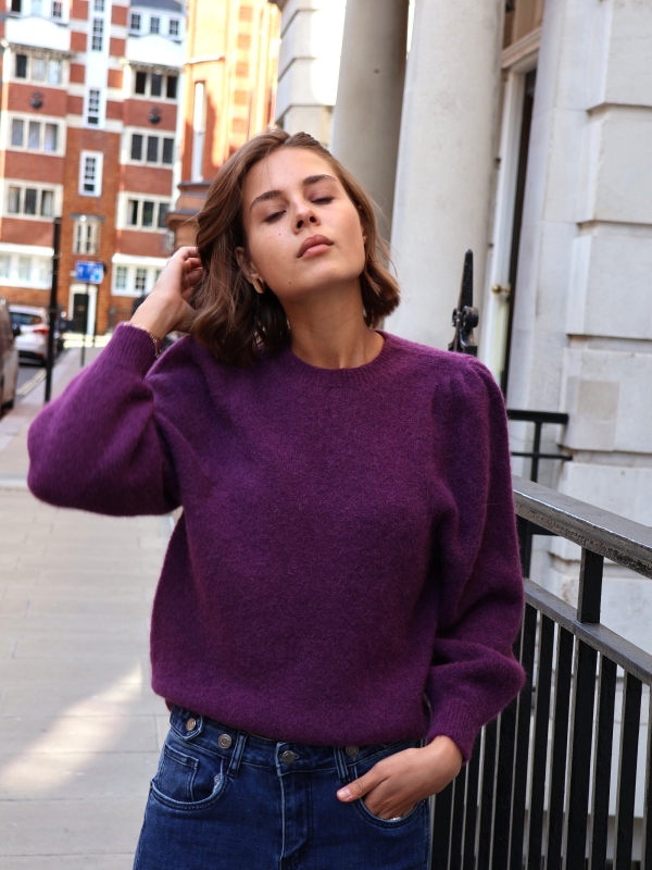 Isabelle - Wool-blend Sweater In Purple
