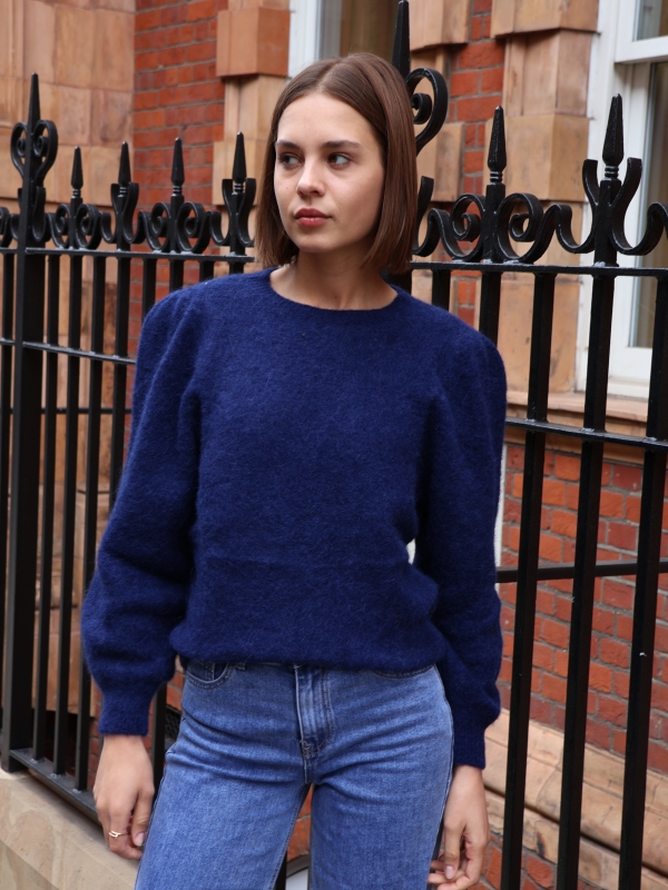 Isabelle - Wool-blend Sweater In Navy