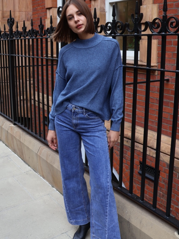 Mina-Flair high rise wide leg jeans