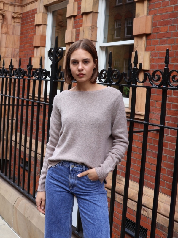 Ivy - Wool-blend Sweater In Taupe