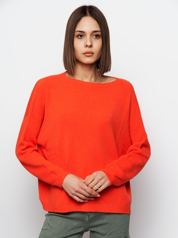 Chelsea - Viscose Blend Sweater In Orange
